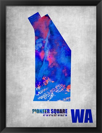 Framed Pioneer Square Washington Print