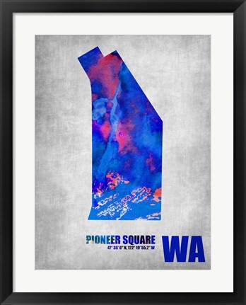 Framed Pioneer Square Washington Print