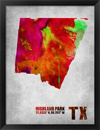 Framed Highland Park Texas Print