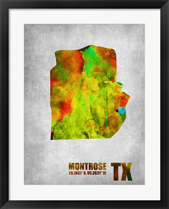 Framed Montrose Texas Print