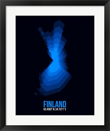 Framed Finland Radiant Map 1 Print