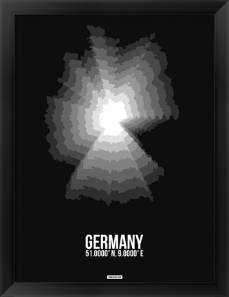 Framed Germany Radiant Map 4 Print