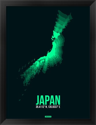 Framed Japan Radiant Map 2 Print