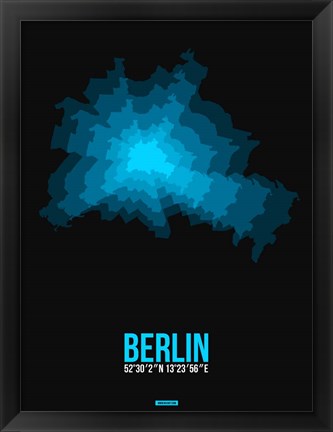 Framed Berlin Radiant Map 1 Print