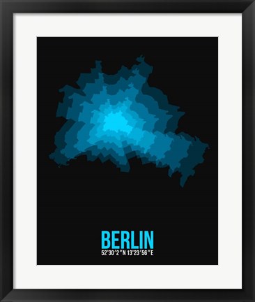 Framed Berlin Radiant Map 1 Print