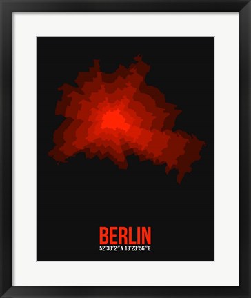 Framed Berlin Radiant Map 2 Print