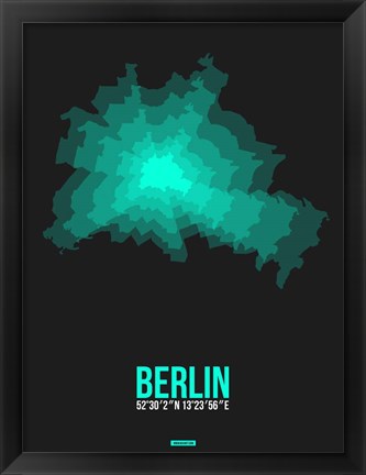 Framed Berlin Radiant Map 3 Print