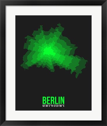 Framed Berlin Radiant Map 4 Print