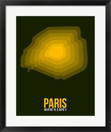 Framed Paris Radiant Map 2 Print