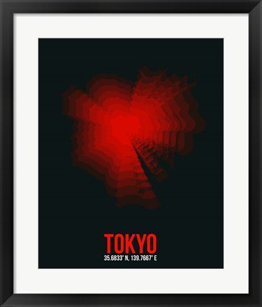 Framed Tokyo Radiant Map 3 Print