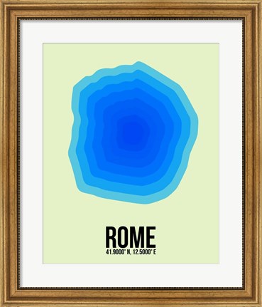 Framed Rome Radiant Map 1 Print