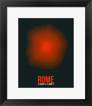 Framed Rome Radiant Map 2 Print