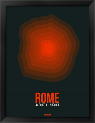 Framed Rome Radiant Map 2 Print