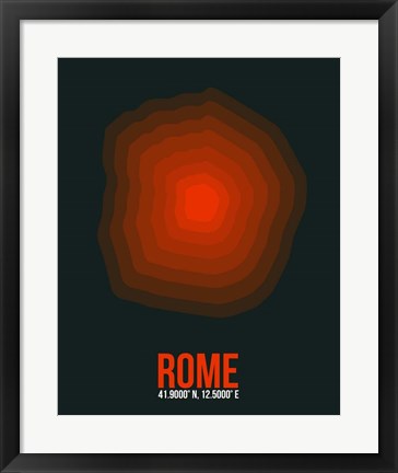 Framed Rome Radiant Map 2 Print