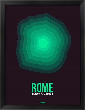 Framed Rome Radiant Map 3 Print