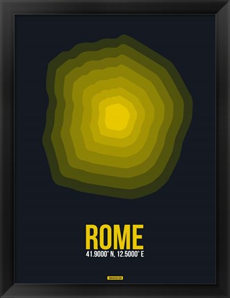 Framed Rome Radiant Map 4 Print