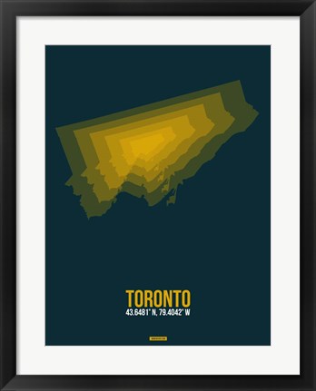 Framed Toronto Radiant Map 3 Print