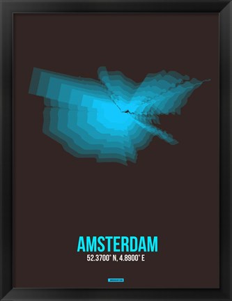 Framed Amsterdam Radiant Map 4 Print