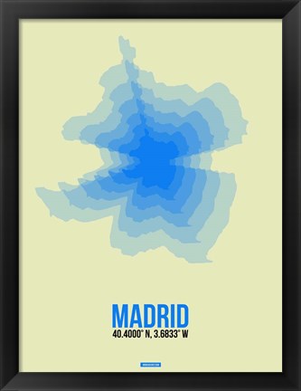 Framed Madrid Radiant Map 1 Print