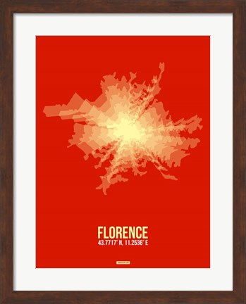 Framed Florence Radiant Map 1 Print