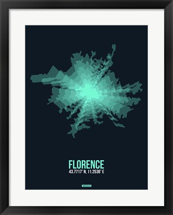 Framed Florence Radiant Map 2 Print