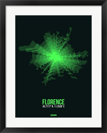 Framed Florence Radiant Map 3 Print