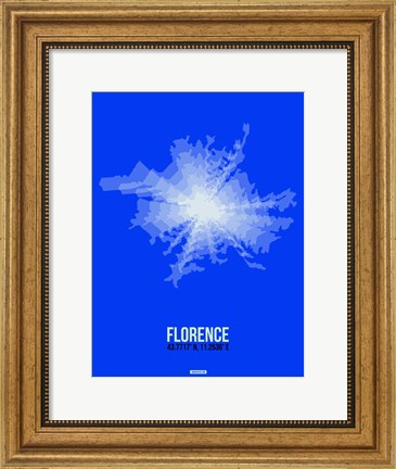 Framed Florence Radiant Map 4 Print