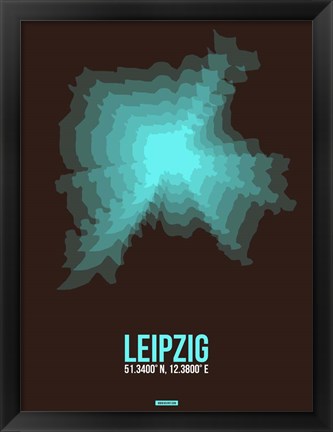 Framed Leipzig Radiant Map 2 Print