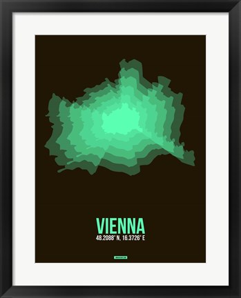 Framed Vienna Radiant Map 2 Print