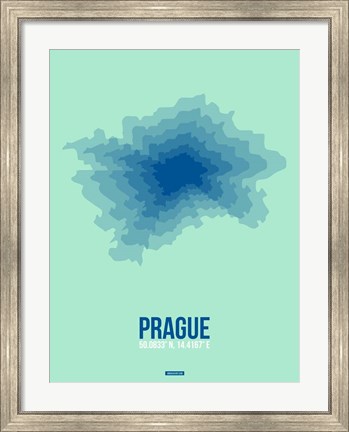 Framed Prague Radiant Map 4 Print