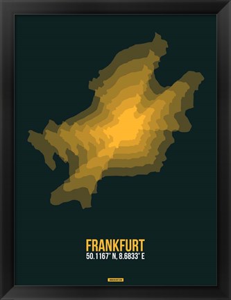 Framed Frankfurt Radiant Map 1 Print