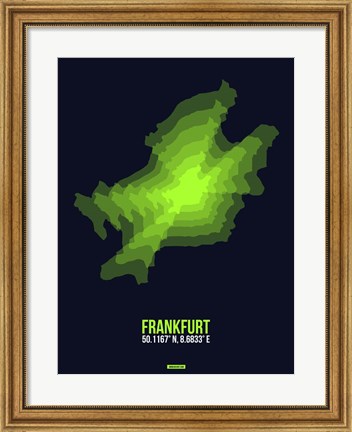 Framed Frankfurt Radiant Map 2 Print