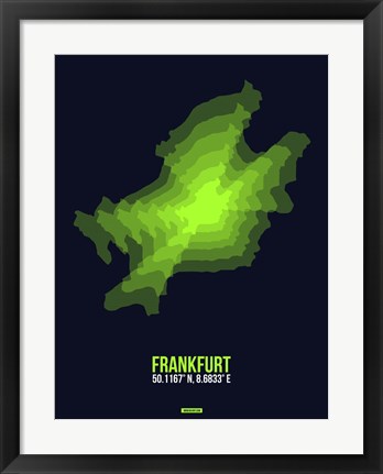 Framed Frankfurt Radiant Map 2 Print