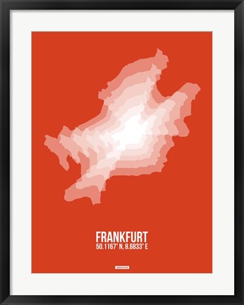 Framed Frankfurt Radiant Map 3 Print