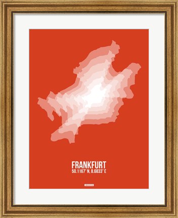 Framed Frankfurt Radiant Map 3 Print