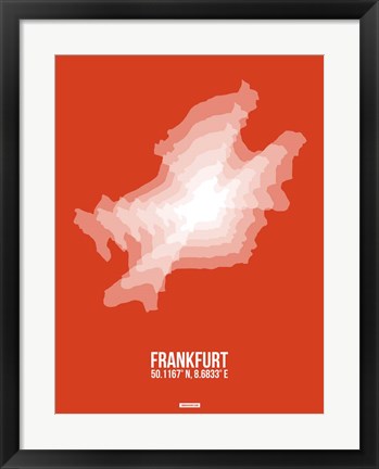 Framed Frankfurt Radiant Map 3 Print