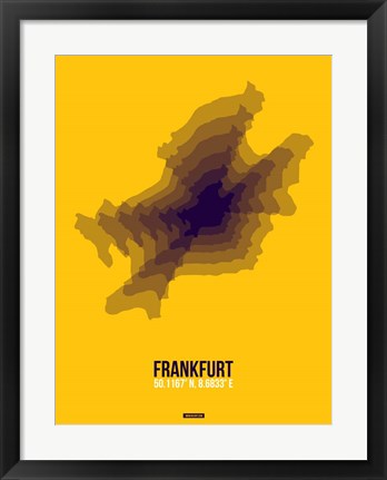 Framed Frankfurt Radiant Map 4 Print