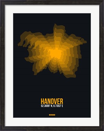 Framed Hanover Radiant Map 1 Print