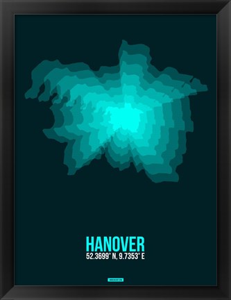 Framed Hanover Radiant Map 2 Print