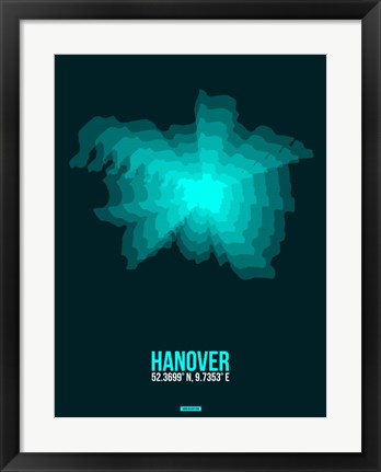 Framed Hanover Radiant Map 2 Print