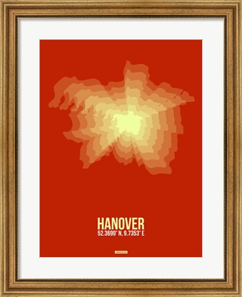 Framed Hanover Radiant Map 3 Print