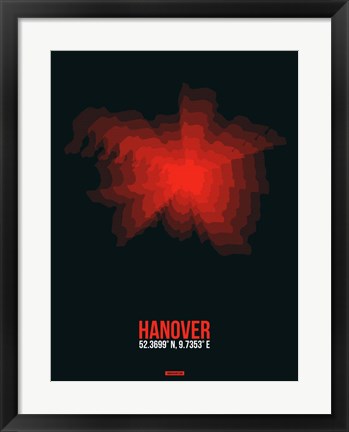 Framed Hanover Radiant Map 4 Print