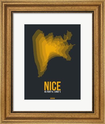 Framed Nice Radiant Map 2 Print