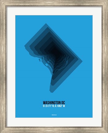 Framed Washington DC Radiant Map 2 Print