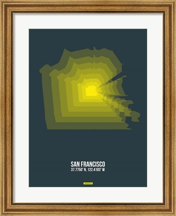 Framed San Francisco Radiant Map 1 Print