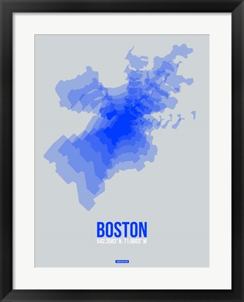 Framed Boston Radiant Map 3 Print