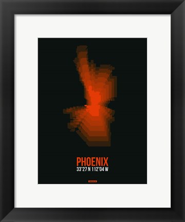 Framed Phoenix Radiant Map 1 Print