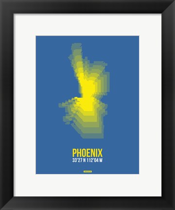 Framed Phoenix Radiant Map 2 Print