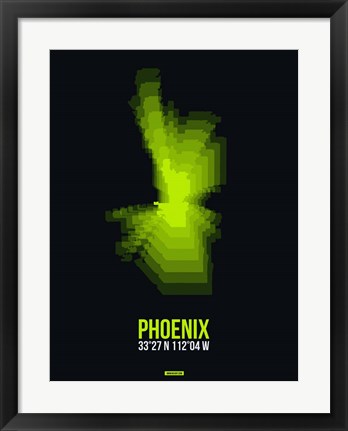 Framed Phoenix Radiant Map 5 Print