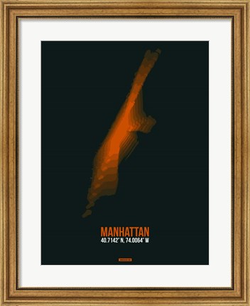 Framed Manhattan Radiant Map 4 Print